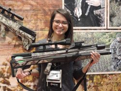 Crosman Benjamin Airbow air-powered crossbow The Crosman Corporation showcased the Benjamin Airbow air-powered crossbow at the 2016 IWA OutdoorClassics