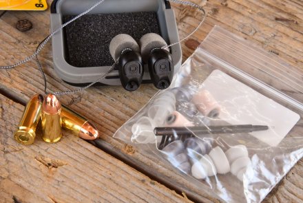 Etymotic GSP-15 GunSport Pro ear plugs Etymotic GSP-15 GunSport Pro ear plugs with ear wax filters and the tool to fit them
