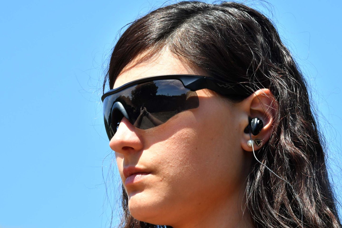 Etymotic GSP-15 GunSport Pro ear plugs Girl wearing Etymotic GSP-15 GunSport Pro ear plugs