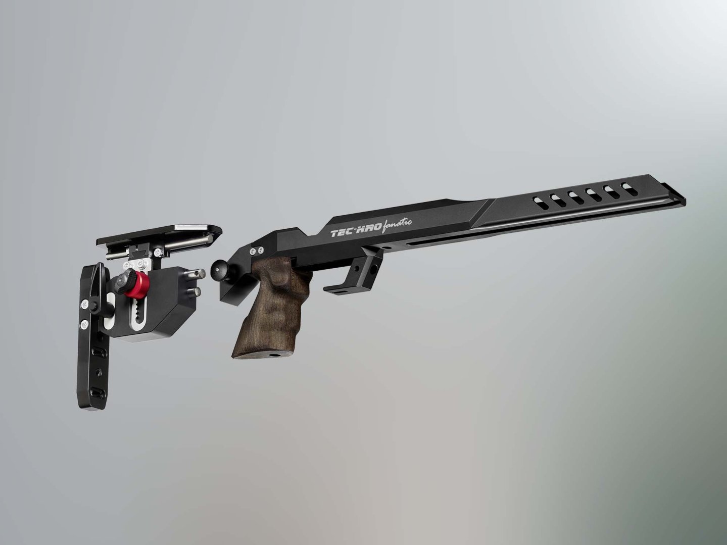 Fanatic, the modular stock for target rifles The Fanatic TEC-HRO modular stock