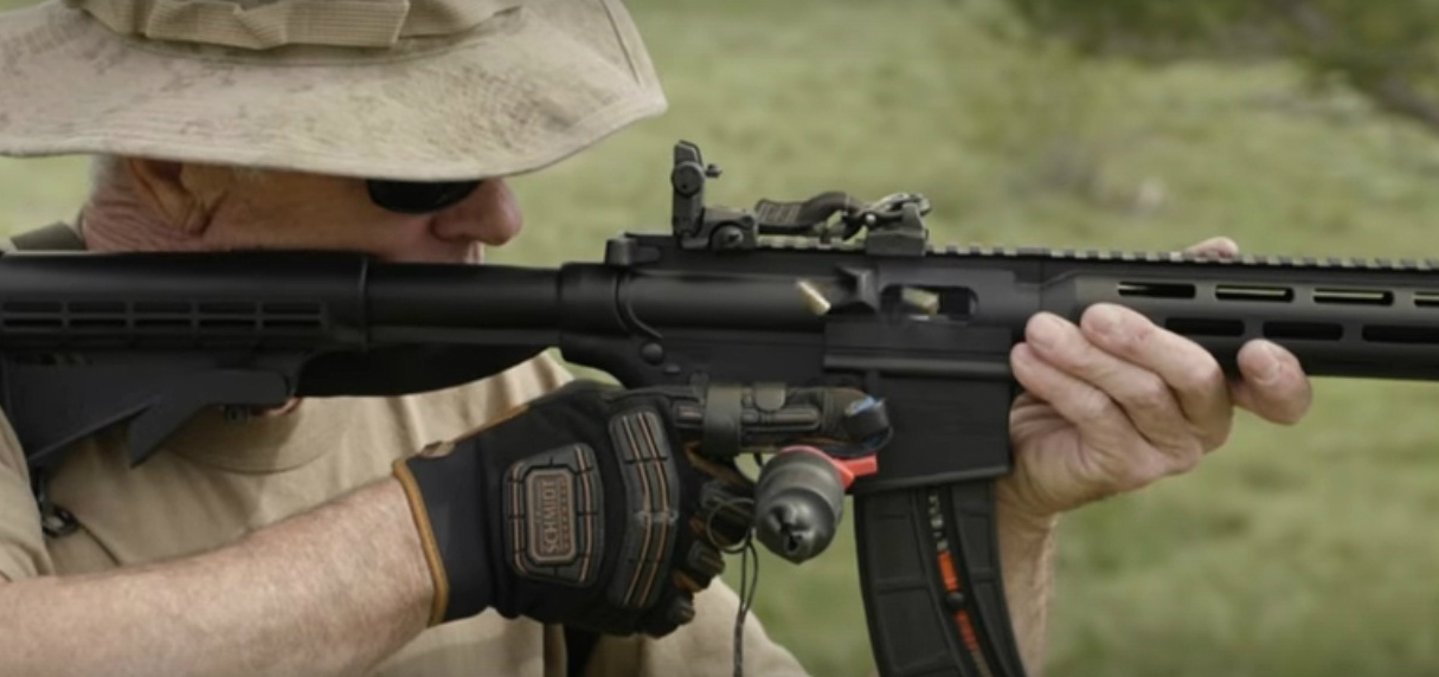 A “magic glove” to shoot full-auto? Shooter with gloves