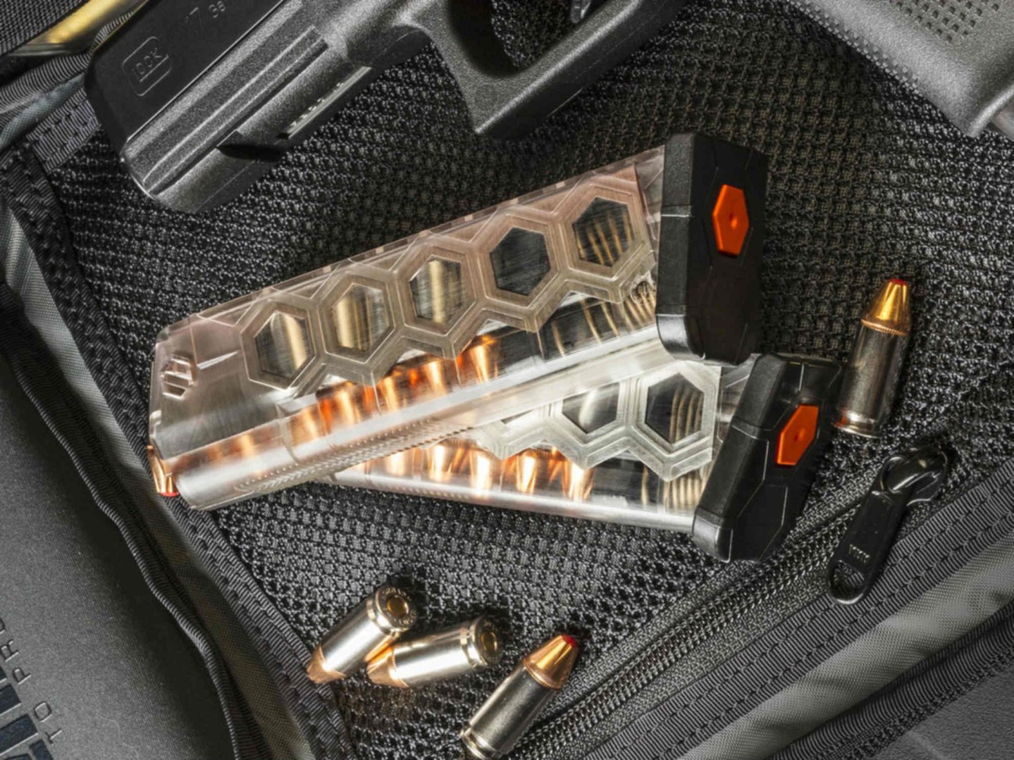 Polymer-and-steel Hexmag Glock magazines