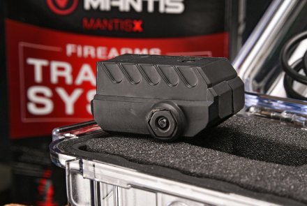 MantisX firearms training system The left side of the MantisX with the hex screw