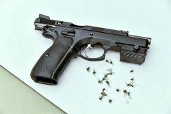 MantisX firearms training system The MantisX mounted on a CZ 75 SP-01 Shadow in 9mm