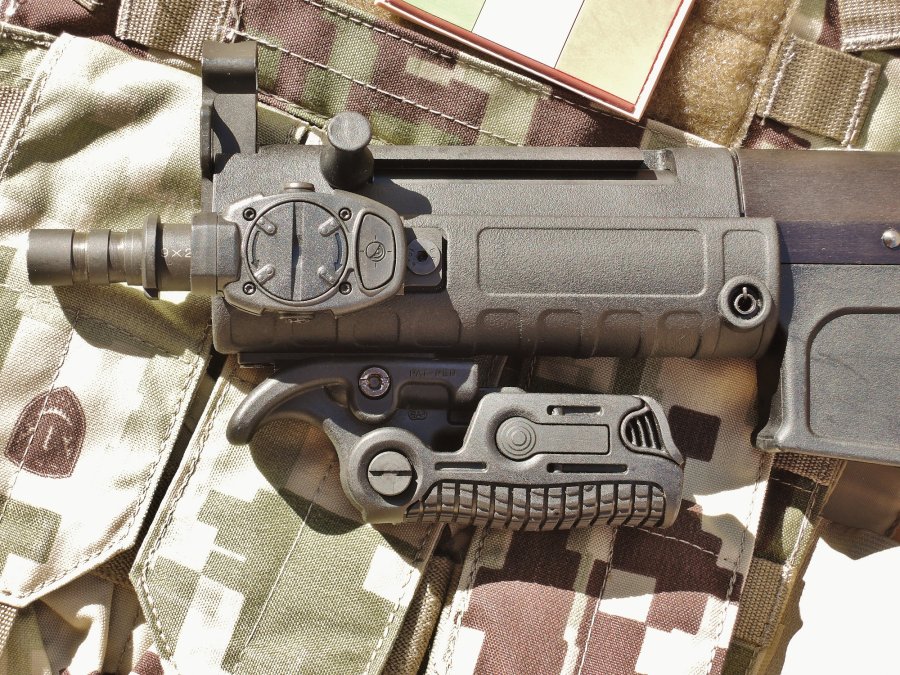 MFT Torch Backup tactical gunlight installed on a Sino Defense Manufacturing SMG-9 semi-automatic short barrel carbine