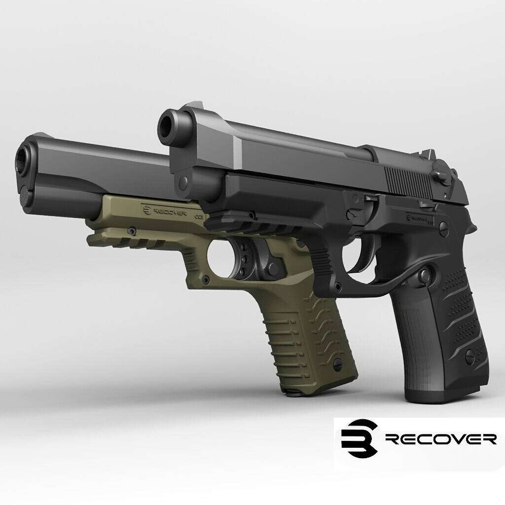 accessories: ReCover Tactical BC2 tactical grip and rail system for Beretta 92 type pistols