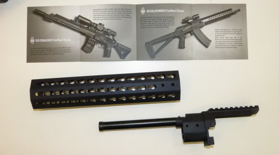 SAG AK rifle chassis with free-fload forend 