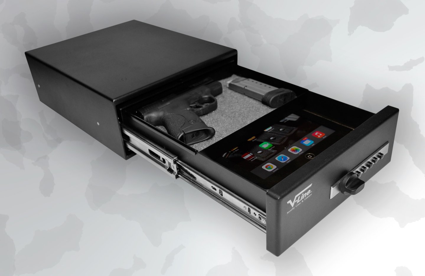 V-Line Slide-Away security case V-Line Industries offer the Slide-Away security case