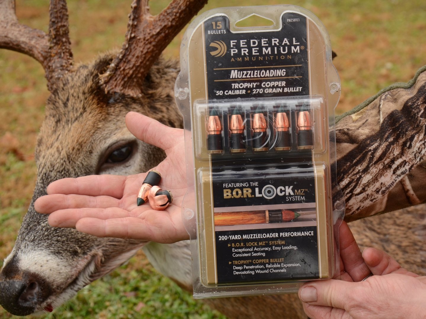 The ATK Group offers the Federal Premium Trophy Copper muzzleloader bullets with BOR-Lock MZ system