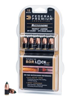 Federal Premium Trophy Copper muzzleloader bullets The ATK Group offers the Federal Premium Trophy Copper muzzleloader bullets with BOR-Lock MZ system