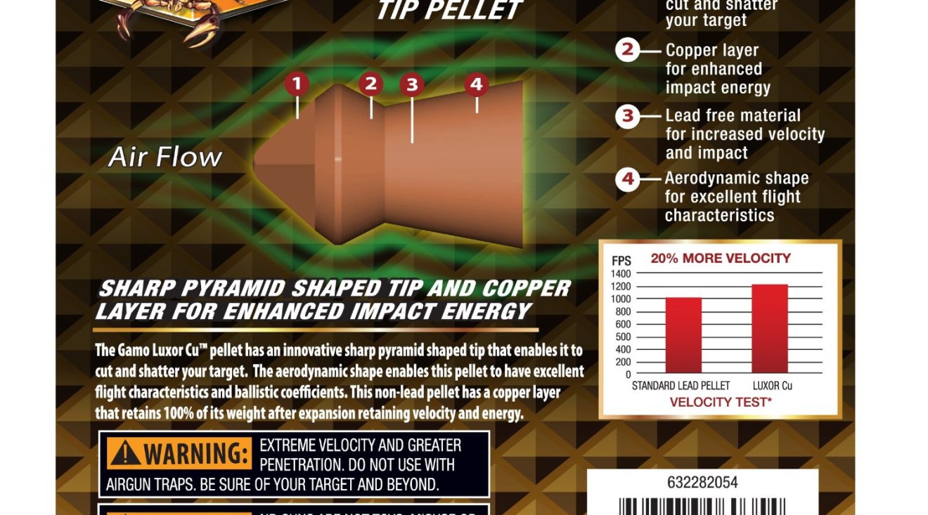 GAMO Luxor Cu airgun hunting pellets all4shooters