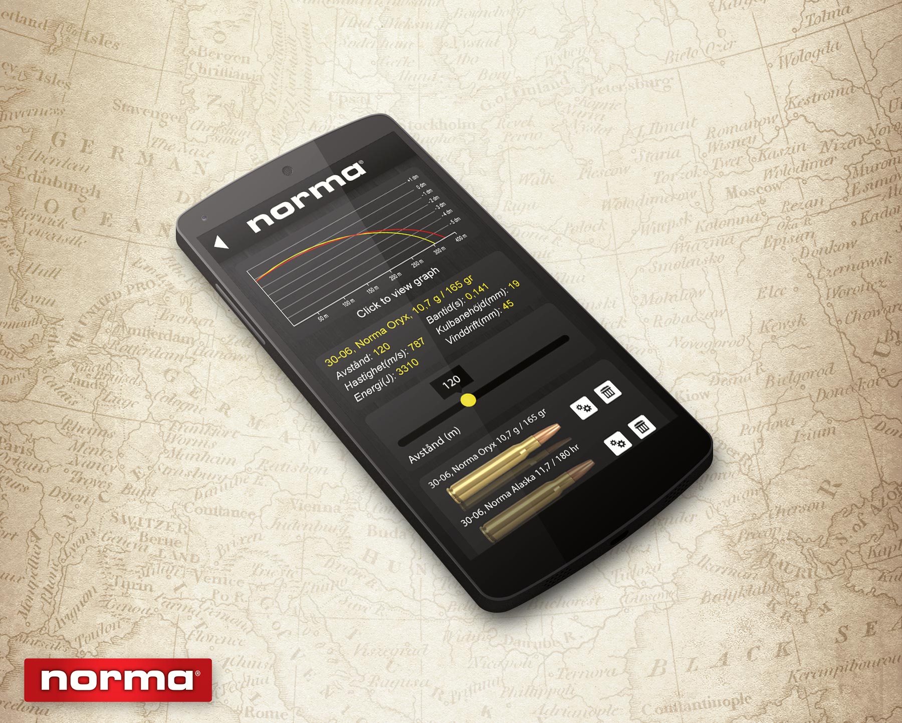 ammunition: Norma Ballistics:an app for hunters and shooters
