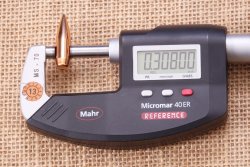 RWS Scorion: the new "Made in Germany" match bullet in extensive testing on the shooting range Precise measurement of the bullet diameter.