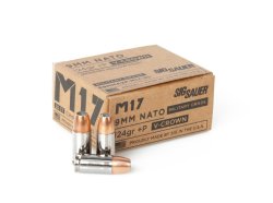 SIG Sauer introduces new M17 9mm +P ammunition M17 124gr SIG Elite V-Crown Jacketed Hollow Point (JHP)