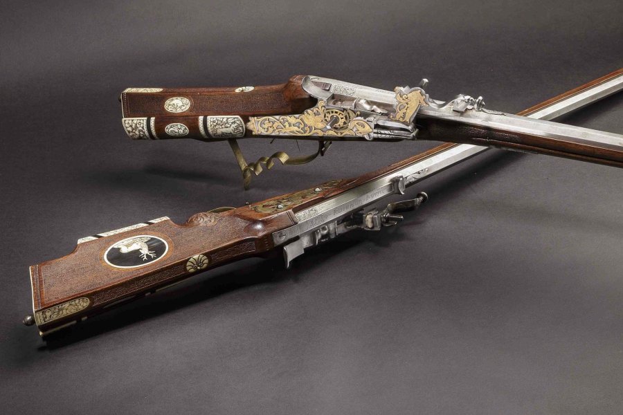 Hermann Historica Autumn Auction: unique pieces of enchantment A pair of 13 mm caliber wheellock guns