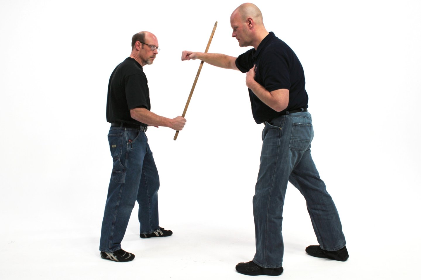 Self-defense and unarmed defense part 9 - Advanced stick techniques Blocking a punch with the stick.
