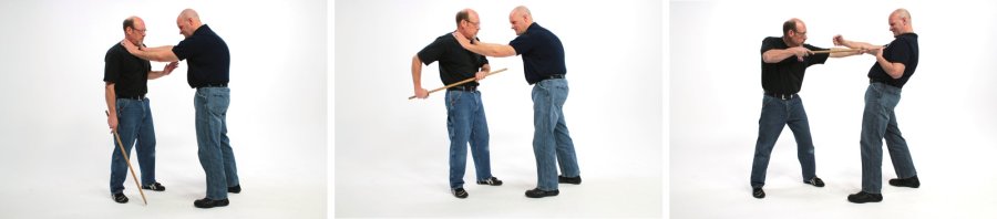 Self-defense and unarmed defense part 9 - Advanced stick techniques Sequence kick