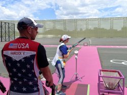 A skeet shooter's diary: my first experience at the Tokyo 2020 Olympics Chiara Costa trains under the watchful eye of the American Vincent Hancock