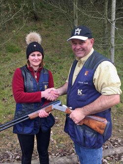 Carrie Smith lady shooter Carrie Smith during the presentation of gun from Krieghoff