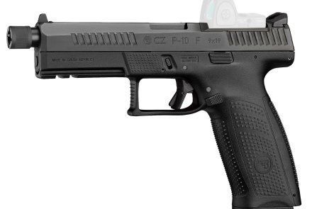 CZ, what's new for 2021: pistols, rifles and shotguns CZ P-10 F service pistol in 9 mm Luger in the "OR-SR" version