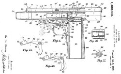 Gun automatics: Actions, gas operated Gas-operated pistol with annular gas piston