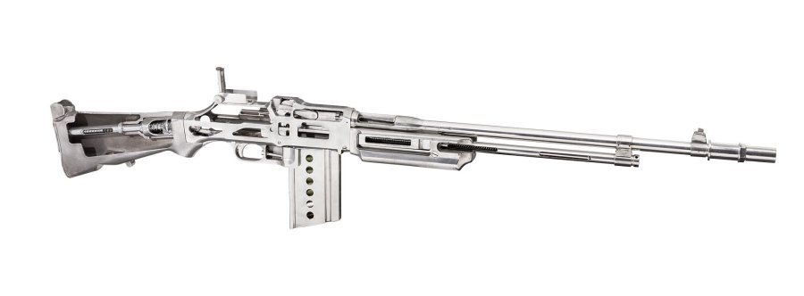 Hermann Historica May 20th-24th auction: antique and curious firearms Browning Automatic Rifle M 1918 A2 demonstration model, right side view