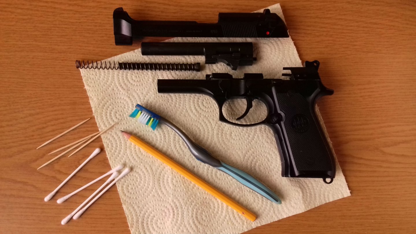 Tools needed to clean a pistol 