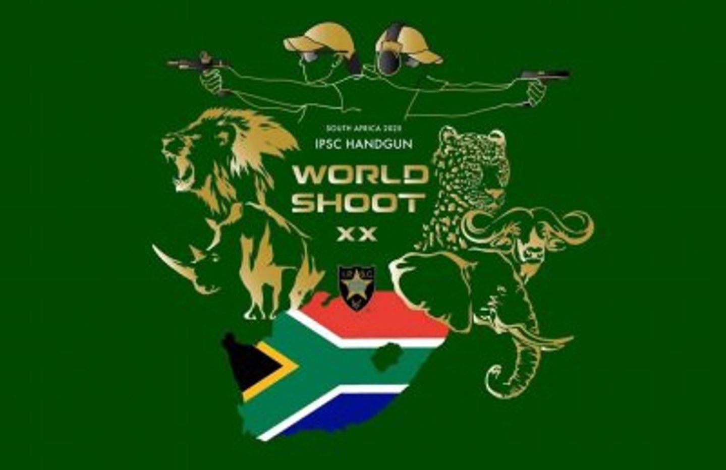 The Handgun World Shoot XX in South Africa logo