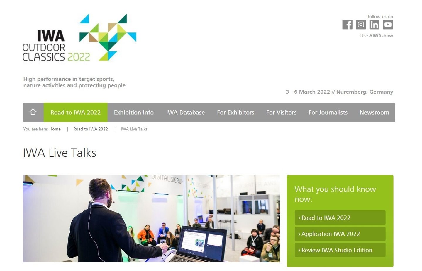 registration for the event is already possible on the IWA website