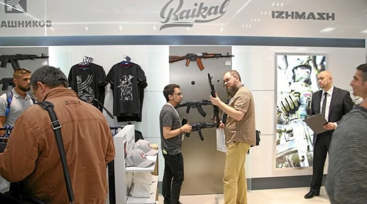 Kalashnikov opening its first own shop, view of the store
