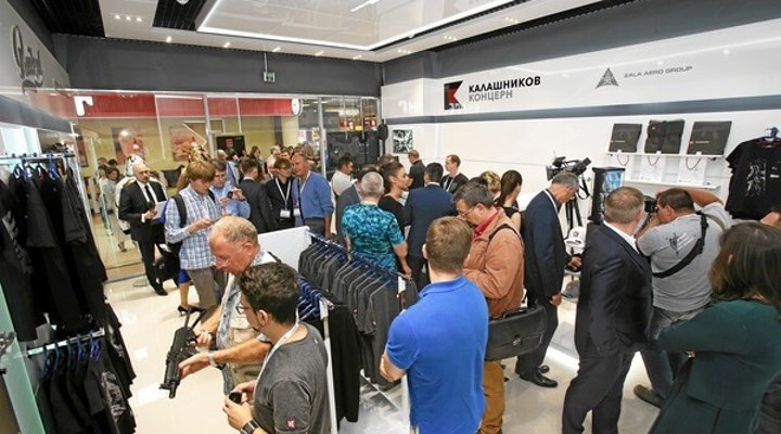 Kalashnikov opening its first own shop, view of the store