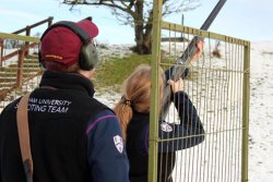 An unstoppable lady clay shooter Tori Clinch shooting Winchester Custom Select Sporter