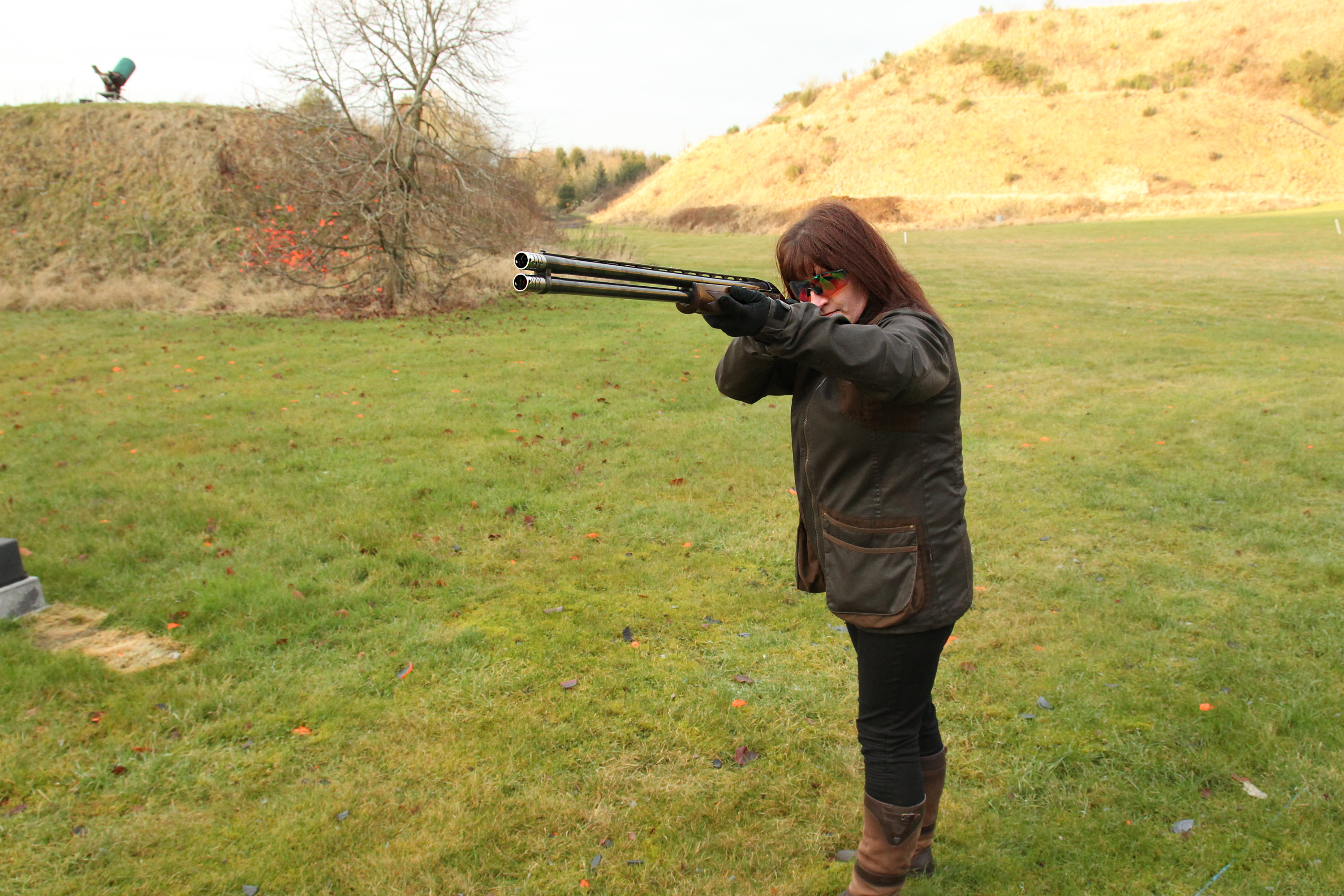 A lady shooter in Scotland