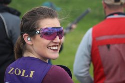 An Olympic dream for a young student Lady shooter Faye Wills smiling during a shooting competition