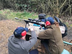 Lady shooter Ruth Shelley Ruth Shelley intro to rifles day.