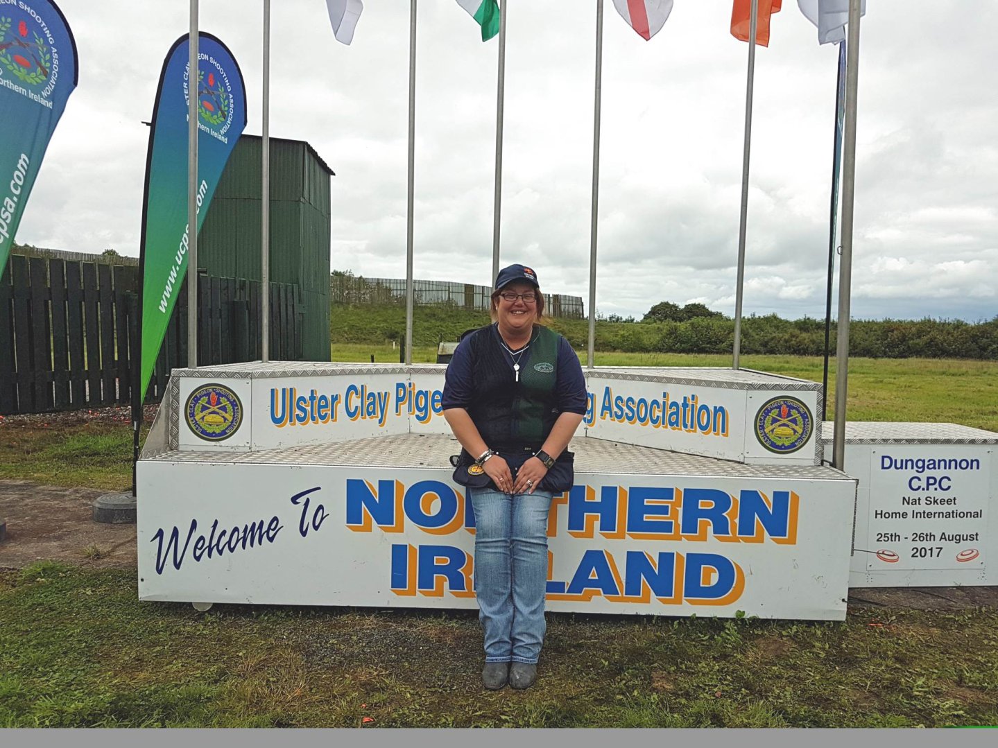 Lady shooter Lisa Harrison Lisa Harrison at a clay shooting competition