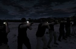 The Tactical Corner: a shot in the dark Men shooting in the dark with flashlights