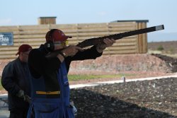 Linda Mellor and Iain MacGregor working with a shotgun coach series ALL4_SHOTGUN_COACH_IAIN_MACGREGOR_SHOOTING _WITH_VOSTOK_MU6_BUILT_1980_NATIONAL_SHOOTING_CENTRE.jpg