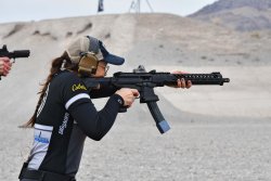 SIG Sauer Premier Media Day 2019 Lena Miculek during the NRA Steel Speed Shooting record attempt at the SIG Sauer Premier Media Day 2019