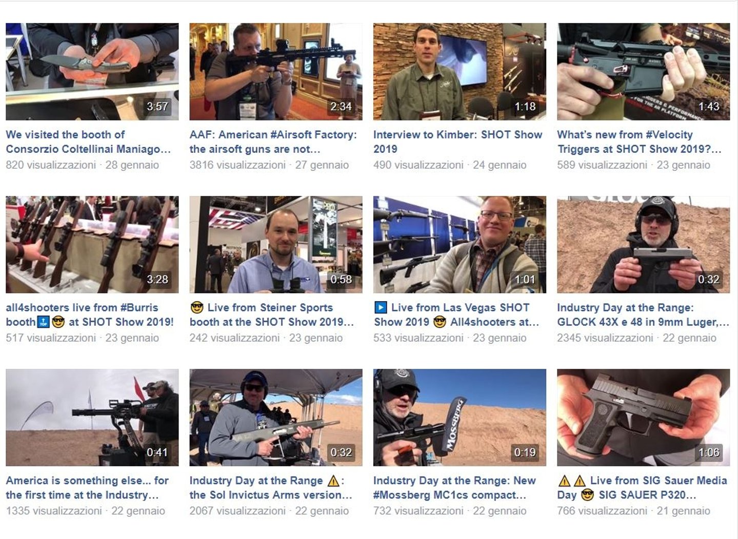 Videos from SHOT Show 2019 Übersichtsseite mit Videos von der SHOT Show 2019.