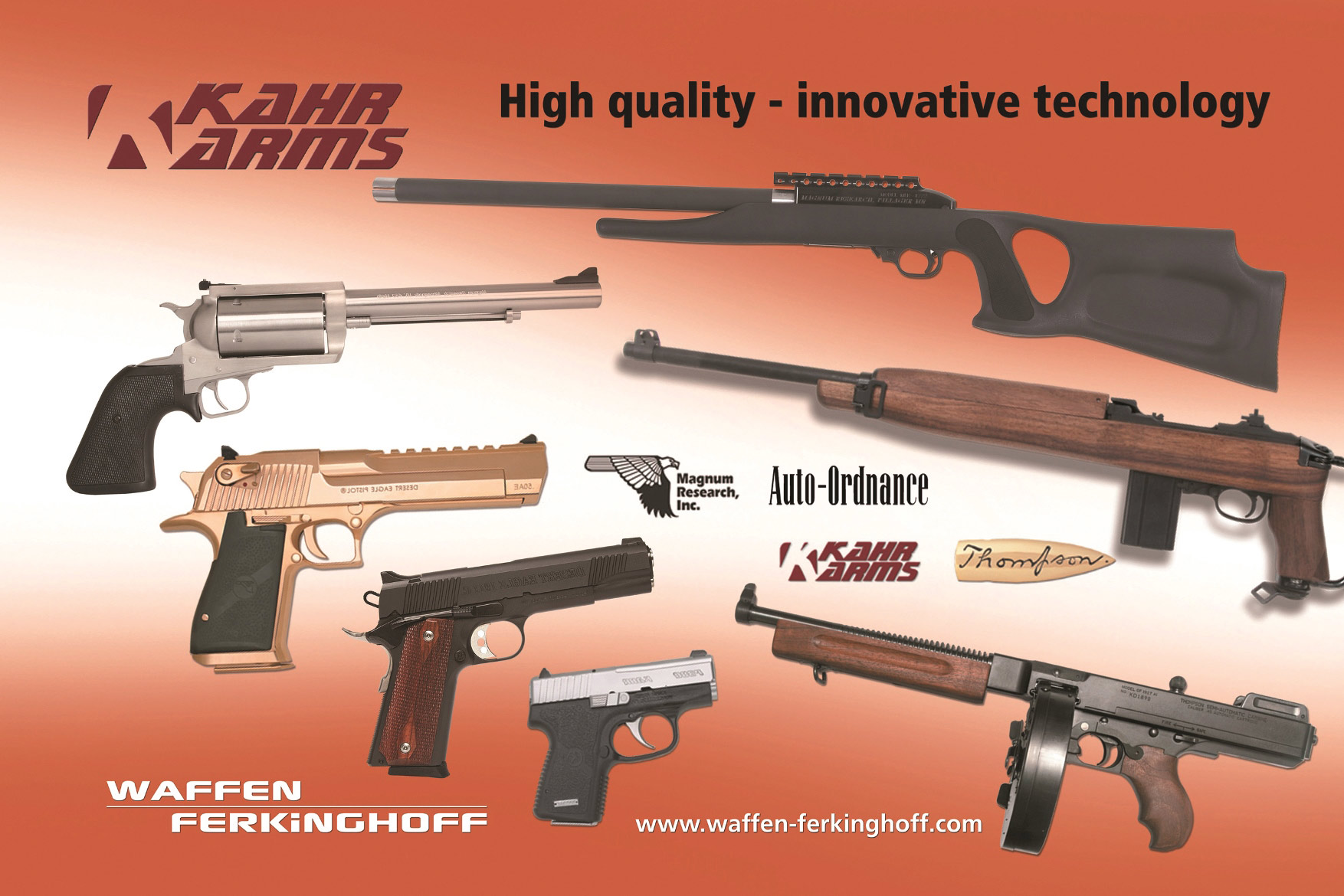 ferkinghoff-international: Waffen Ferkinghoff will become general importer for Europe for the product range of US weapons manufacturer Kahr Firearms Group