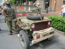 Colonna della Libertà 2018: reenactment “Italian style” Jeep at the Colonna della Libertà, Italian WW2 reenacting event.