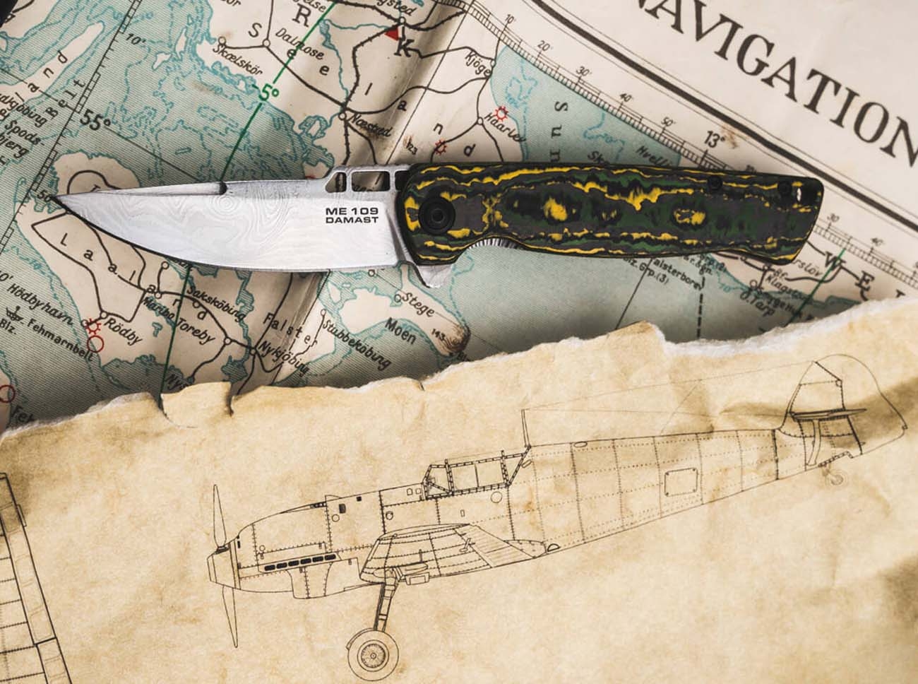 knives: Böker ME 109 Damast, from fighter aircraft to limited edition knife