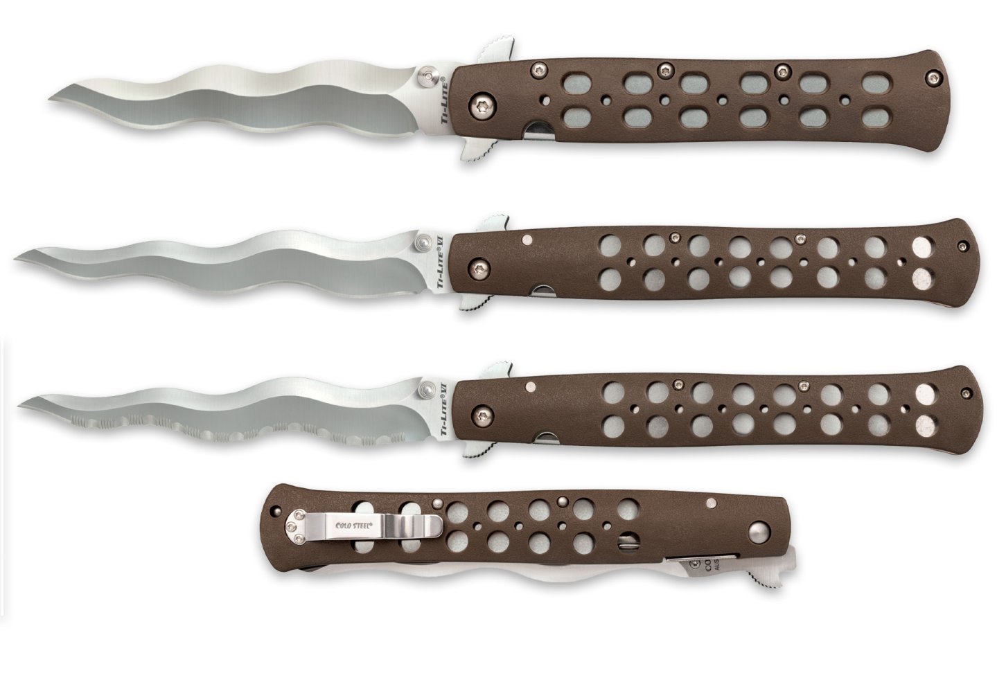 The three new kris-style blades in Cold Steel's Ti-Lite series