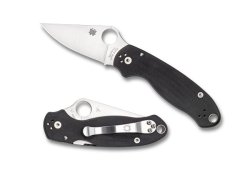 New Spyderco Knives: C223G PARA 3 and C215 GP Euro Edge Spyderco C223GP PARA 3 folding knife closed and opened