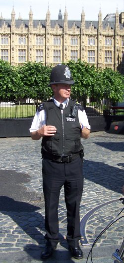 Unarmed police officers: a thing of the past? Policeman on duty