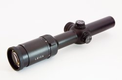 Comparative test of four 1-6x24 riflescopes for hunting and sport: are the models from Kahles, Noblex, Falke and Leica “double purpose" optics? Leica Fortis 6 1-6x24i with L-4a reticle.