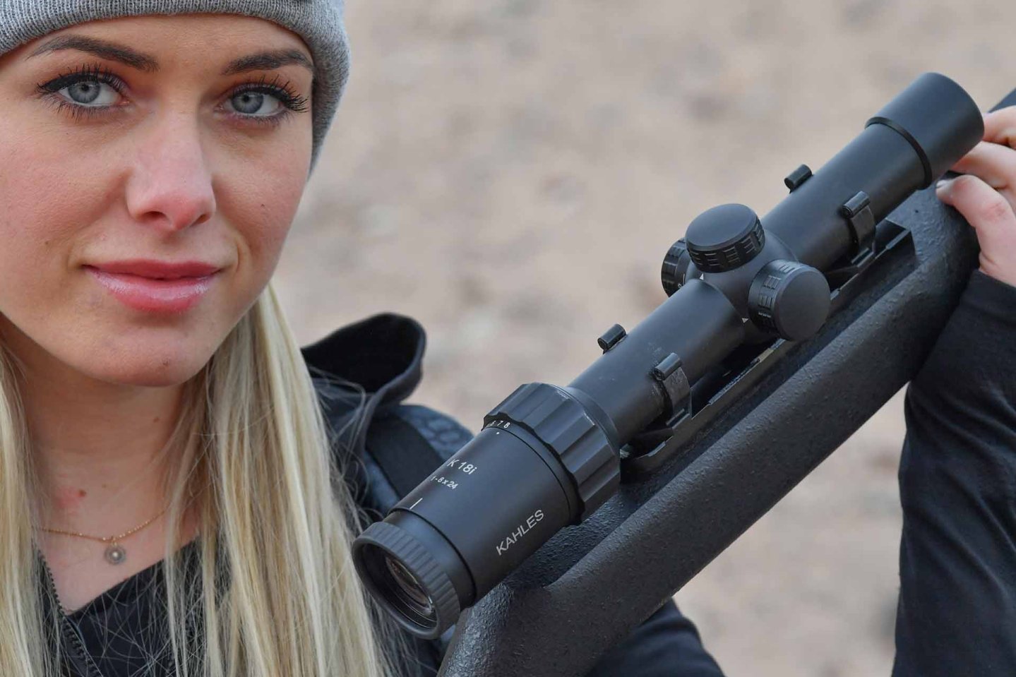 Girl with the new Kahles K18i 