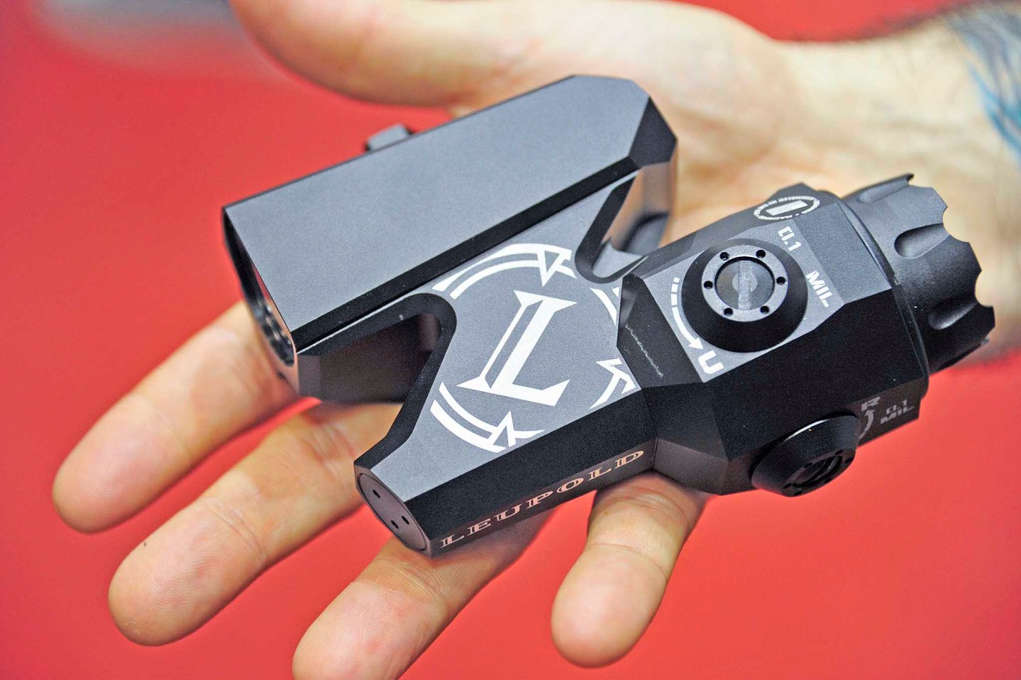 The Leupold D-EVO tactical gunsight was on display at the 2016 HIT Show