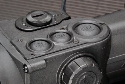 The controls on the Pulsar Apex XD38 riflescope      